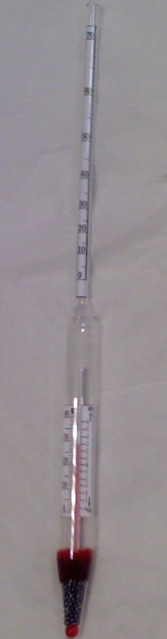 Alcohol meter 0-70 % vol. + thermometer - BG