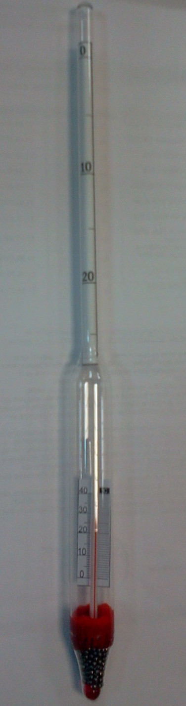 Salt-meter with thermometer